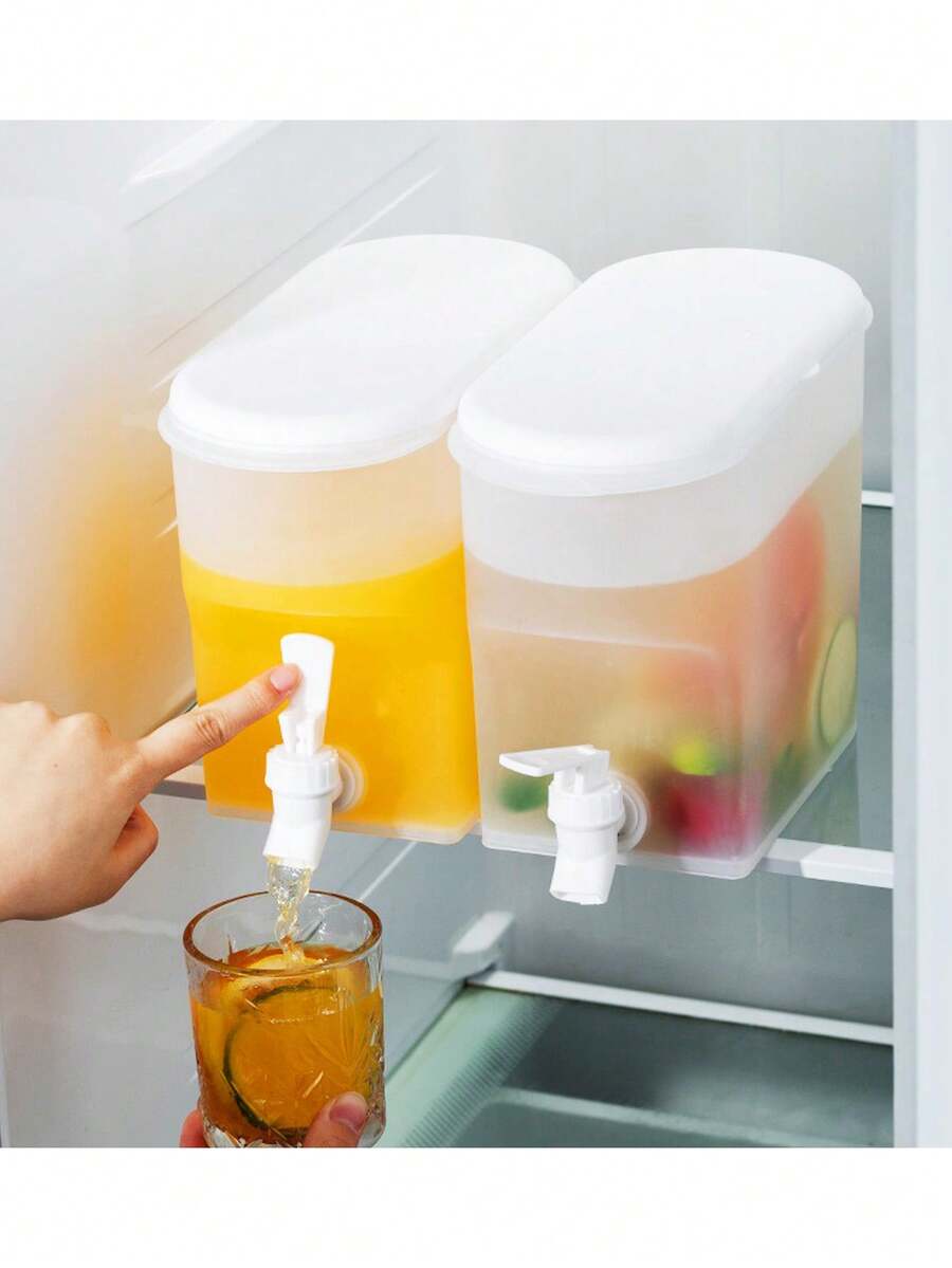 1 件带盖耐高温水壶,带水龙头的冰箱饮料分配器,大容量冷水壶,适用于餐厅 - 大容量水瓶,可盛放柠檬水、果汁和茶 - 非常适合夏季饮品、万圣节和圣诞节派对用品 - 彩色 - 查看 1