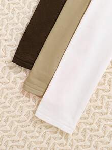 3pcs Girls Autumn Fashion Graphic Print Round Neck Long Sleeve T-Shirt, Comfortable Soft Children Tops, Versatile Outerwear For Teens