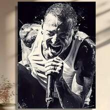 1 件帆布现代艺术帆布海报 - 标志性音乐名人黑白表演印刷品，复古简约风格墙壁艺术，适用于卧室、客厅、办公室、宿舍装饰、教室装饰，无框架 - 1 - 查看 10