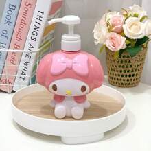Sanrio Sticlă de duș cu șampon și gel de duș Sanrio cu personaje drăguțe de desene animate Kuromi Melody Hello Kitty/Cinnamon Dog, sticlă de presare pentru gadgeturi de baie, sticlă de loțiune drăguță Kuromi cu desene animate, sticlă de dispensare cu presare în formă de 3D, sticlă de șampon, sticlă de baie, capacitate mare, potrivită pentru depozitare în călătorii