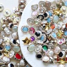 10/20/30/50/100pcs Plastic Mini Rhinestone Buttons With Shank, Versatile For Shirt, Sweater, Cardigan, Sewing DIY Craft - Multicolor - View 10