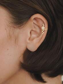 CIZME 1PC Silver Ear Cuff Earrings For Women,Ear Cuff Non Piercing Cartilage Clip Cuff Earrings Fake Earrings,Ear Cuffs For Women Non Piercing Silver Cuff Earrings, Clip On Cartilage Wrap Earring Adjustable Earrings Set, Hypoallergenic Fake Earrings,Clip On Cartilage Earrings For Sensitive Ears,Silver Ear Wrap Earrings For Helix Cartilage - Silver - View 7