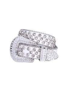 Children's Diamond Embellished Belt, Fashionable Streetwear Style, Rhinestone Decorated Belt For Boys And Girls - A - View 28