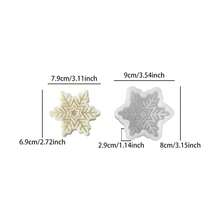 1 pieza Molde de silicona 3D en forma de copo de nieve navideño - Para velas, jabón, resina y manualidades de arcilla blanda/pegamento de goteo, herramienta decorativa de arte manual