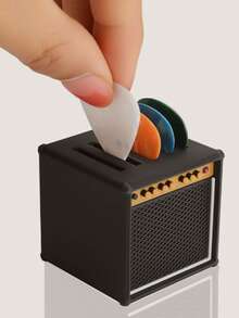Guitar Pick Storage Box, Guitar Pick Display Stand, Amplifier Speaker-Shaped Pick Holder, Does Not Include Guitar Picks, Guitar Pick Storage Box Set For Guitarists And Music Enthusiasts - Multicolor - View 2
