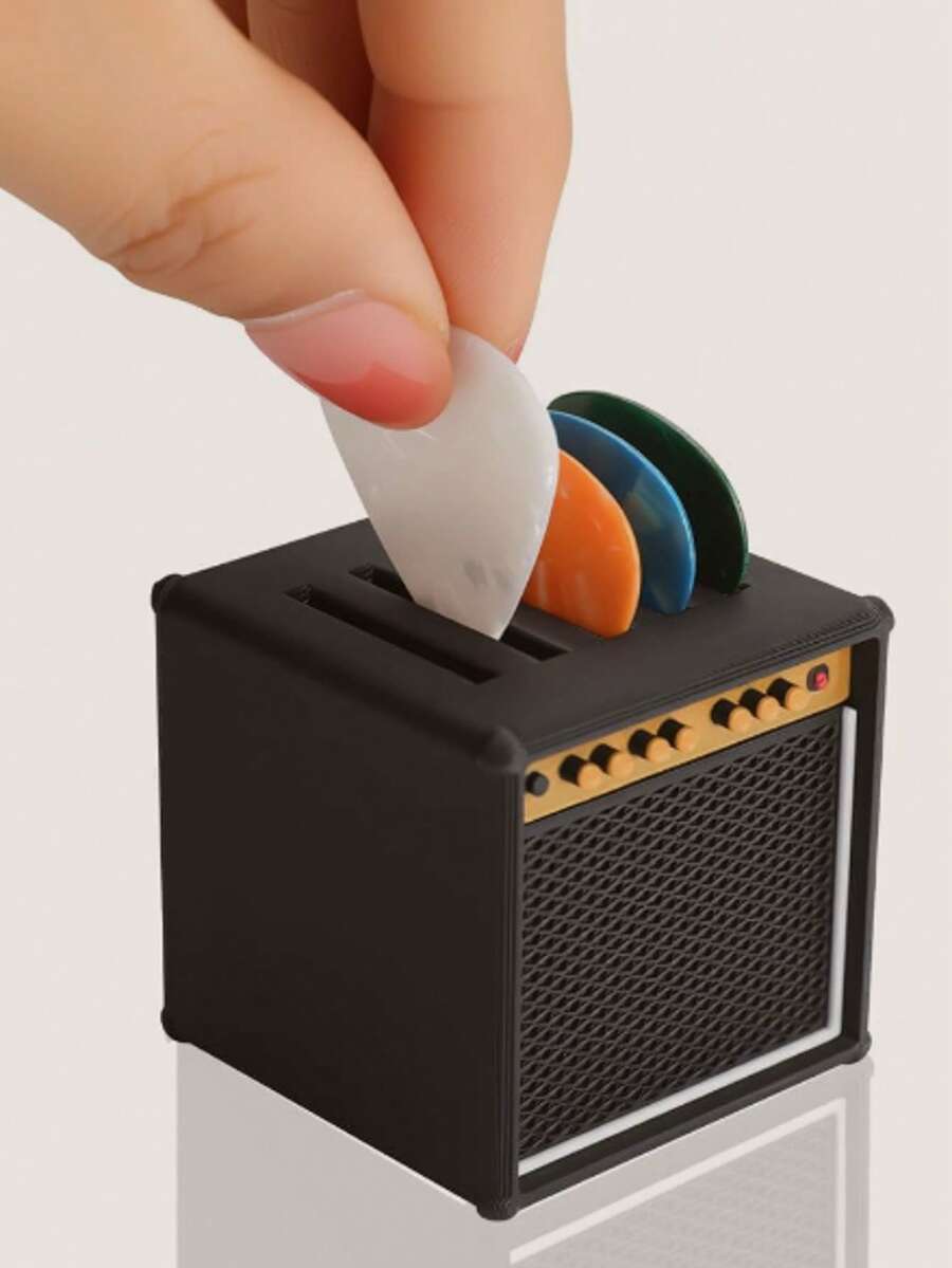 Guitar Pick Storage Box, Guitar Pick Display Stand, Amplifier Speaker-Shaped Pick Holder, Does Not Include Guitar Picks, Guitar Pick Storage Box Set For Guitarists And Music Enthusiasts