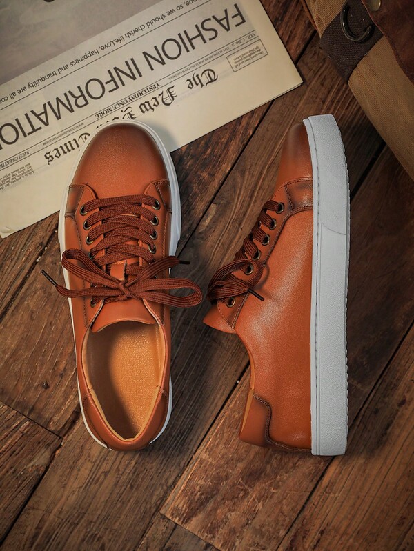 Vintage Handpainted Distressed Casual Canvas Sneakers For Men, Breathable Low-Top Versatile Shoes