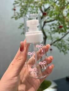 蝴蝶結圖案超細霧噴霧瓶，塑膠旅行香水補充瓶，便攜式噴霧瓶適合旅行，旅行香水補充瓶，適合旅行化妝水、臉部、家居裝飾、婚禮、派對、生日禮物、旅行必需品 - 彩色 - 查看 4