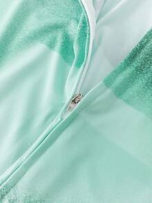 HISERWA Maillot de ciclismo verde menta de manga corta para hombres, con cremallera YKK, de tela elástica, transpirable y de secado rápido, con protección UV, adecuado para carreras y ciclismo profesional al aire libre