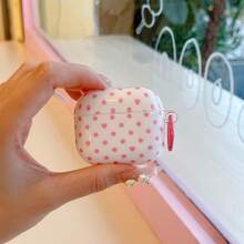 粉色圆点简约设计耳机盒+挂环套装 适用于 Apple Pro 2/ Pro/ 4/ 3/ 2