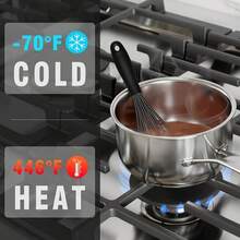 2 Packs Silicone Whisk Set (10" & 12") - Heat-Resistant Non-Scratch Balloon Whisks For Cooking, Baking, Mixing & Beating, Professional Kitchen Tools With Ergonomic Handle, Dishwasher (Black) - Multicolor - View 5