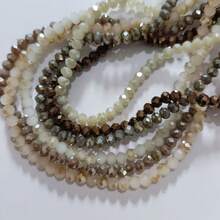 4mm Cuentas de cristal de vidrio facetadas de color recubierto, 6 hebras/bolsa, aproximadamente 720 piezas, cuentas espaciadoras sueltas para hacer joyas, accesorios DIY, pulseras, collares, accesorios de ropa