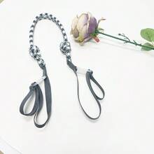 1 Stück große Kapazität rosa Nylon Leinwand Shopper Tasche mit Katzen Aufdruck, lässige vielseitige Cartoon Schulter Umhängetasche mit Riemen