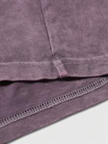 YUNCHIC - Men's Washed Short Sleeve Shirt & Casual Pants, Suitable For Workplace, Commute, Daily Wear, Workout, Easy Care, Durable, Multi-Size, Essential Summer Staple - Purple - View 5