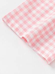 Balabala 青少年女孩睡裤夏季格子棉质休闲裤 - 白紅色調 - 查看 8