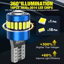 S&D 2 件 T10 W5W LED 灯泡 Canbus W16W T15 921 汽车灯 3030 芯片 无故障适用于后备倒车灯自动尾灯 12V