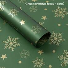 Christmas Eve Apple-Wrapped Flower Paper,1 Pack(20pcs)Wholesale Of New Waterproof Christmas Packaging, Flower Gifts, Bouquets And Gift Wrapping Paper