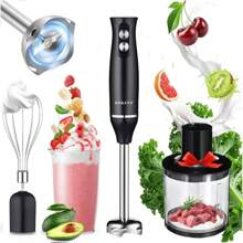 SOKANY 4-In-1 Hand Blender Set, Includes Multi-Function Immersion Blender, Whisk, Chopper And Measuring Cup, Suitable For Food Processing And Baby Food Blending - EU C Type Plug(220-240V) - View 2