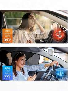 1 tấm che nắng cửa sổ bên xe hơi từ tính - Màn che riêng tư đa năng, chống tia UV và cách nhiệt - Dễ dàng lắp đặt, phù hợp cho trẻ sơ sinh, trẻ em và thú cưng - Giữ cho nội thất xe mát mẻ và thoải mái (Màu đen) - A - Xem 9