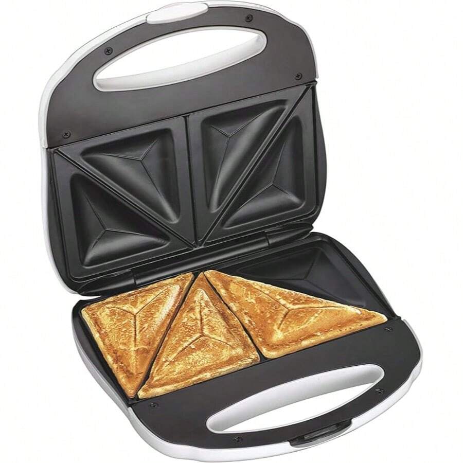 PROCTOR SILEX Sandwich Maker For 2 Loaves, Non-Stick Plates, White, Compact, Easy To Use - US A Type Plug(110-127V) - View 1
