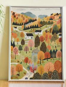 5D DIY Diamond Painting | Natural Landscape Wall Art Diamond Painting Kits, European And American Folk Countryside Scenery Handmade Decorative Painting. DIY Diamond Art Kit, Home Decoration Mosaic Kit, Exercises DIY Skills And Concentration, The Best DIY Holiday Gift.