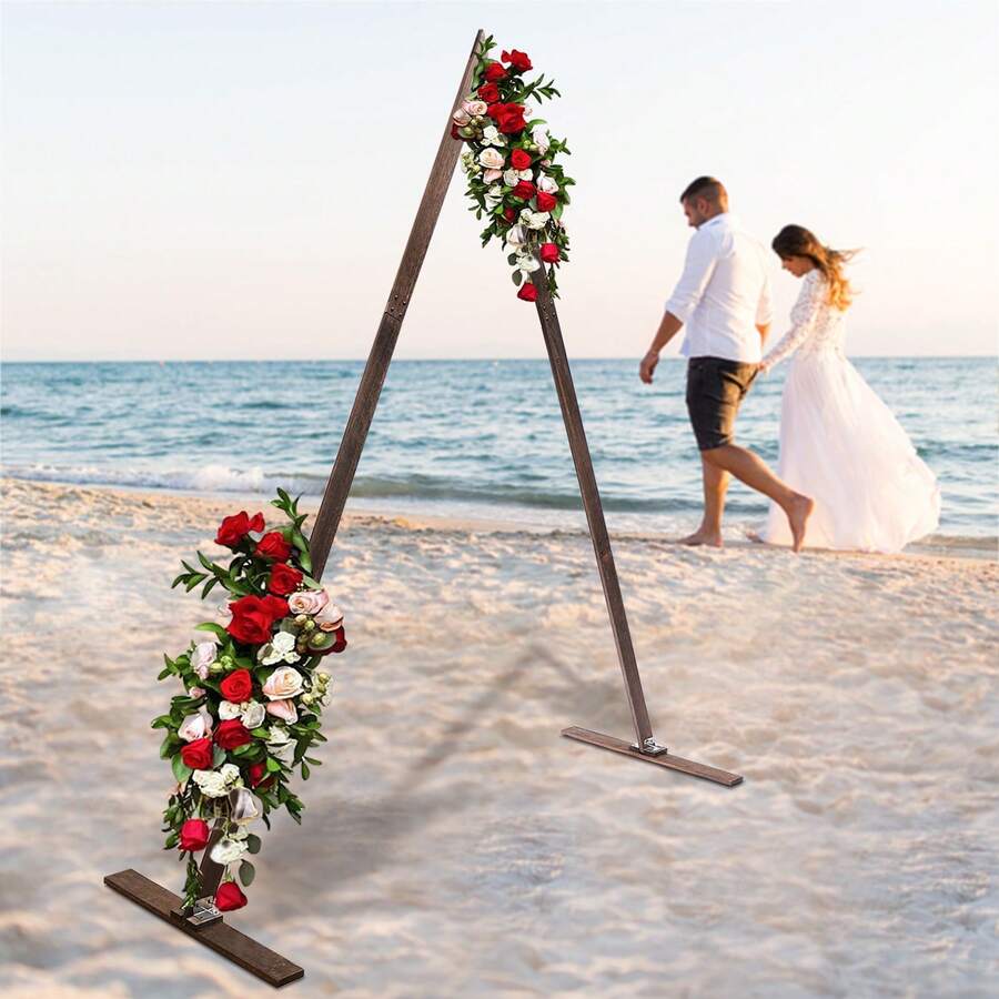 Wooden Wedding Arch 8.2FT, Wood Arch For Wedding Ceremony Gorgeous Wedding Arbor Wedding Backdrop Stand For Garden Wedding Parties, Wooden Arch Decor Rustic Wedding Arch Decorations