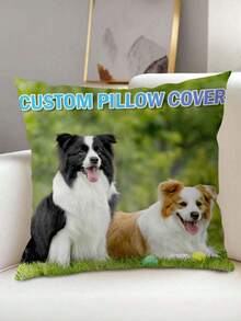 1pc Customized Photo Pillowcase Personalized Single-Sided Print Photo Cushion Cover For Bedroom Living Room Home Decor Personalized Gift - Multicolor - View 7