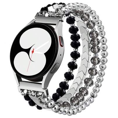 Pulseira de relógio de 20 mm compatível com Samsung Galaxy Watch 7 FE 6 5 4 40 mm 44 mm, Galaxy Watch 6 4 Classic, Galaxy Watch 5Pro 45 mm/Watch 4 Classic 42 mm 46 mm, Galaxy Watch 3 41 mm, Galaxy Active2, pulseira elástica para smartwatch adequada para homens e mulheres