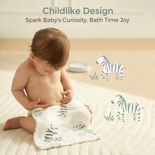 Momcozy Soft & Absorbent Baby Washcloths - 4 Layer Design| Medium Thickness| Premium Cotton For Newborns' Skin-Great For Bathing, Wiping & On-The-Go Use, Shower Gift And Essential(5 Pack, 10x10 Inch) - Ngựa vằn chạy nước kiệu - Xem 6