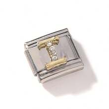 1/5/10pcs Elegant Zirconia Inlaid 26 English Letter Pendant Modules - Can DIY Bracelets, Bangles, Rings, Ideal Gift Choice