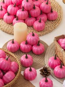 10 件人造迷你假南瓜，万圣节迷你假南瓜 DIY 花环工艺品，假植物，秋季万圣节，厨房装饰，桌面装饰，季节性碗展示，秋季门花环，感恩节晚餐中心装饰，秋季婚礼装饰，餐桌派对模拟装饰用品