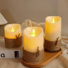Um Conjunto de Velas Eletrônicas LED Sem Chama (Baterias Não Inclusas) com Pavios Cintilantes, Velas Artificiais para Decoração, Adequadas para Natal, Dia dos Namorados, Casamentos, Aniversários e Decoração de Quarto.