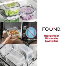 Set 12 Recipiente Hermetico Contenedor Alimentos Almacenar FOUND HOME FHM_RH-01DP - Albaricoque - Ver 4