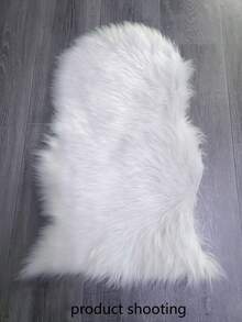 1件装蓬松椅套，白色蓬松地毯，柔软卧室地毯，毛绒地毯，客厅长毛地毯，厚地毯，毛绒地毯，秋冬季浴室厨房装饰厨房地毯