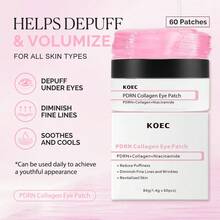 KOEC PDRN Collagen Eye Patch, Korean Glass Skin Care Under Patch Hydrating Radiance Easy Eye Mask, Hydrating Firming Care, Eye Bags Reduction - 藕粉色 - 查看 2