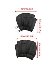 2件/4件/套汽车遮阳网防蚊隔热防紫外线玻璃防晒网反光遮阳篷防护窗膜轿车SUV