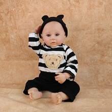 46cm Hand Drawn Hair Realistic Reborn Doll Fully Vinyl 18 Inch Simulated Dolls Dress Up Games Accompanying Toys New Year Gifts - Multicolor - View 14