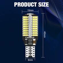S&D 2/4/6 PCS T15 W16W 921 912 T16 902 LED Bulbs 72pcs 4014SMD Super Bright 3000LM Car Reversing Light 6000K White 12V