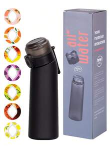 1PC Flavored Water Bottle, Bottle Starter Set, Drinking Bottle With One Random Flavoured Pods Suitable For Gyms, Schools, Flavored Water Bottle, Back To School Supplies