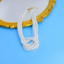 1pc Boho Beach Vacation Decorative Necklace, Multilayer Handwoven Mini Beaded Necklace - Knot Necklace - View 10