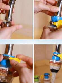 1/2pcs Splash Proof Faucet Filter With Filtering Function, Purifying Water Quality, Multiple Organic Filter Stone Filtration