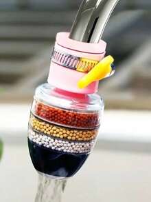 1/2pcs Splash Proof Faucet Filter With Filtering Function, Purifying Water Quality, Multiple Organic Filter Stone Filtration