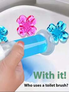 BlueOcean Fragrance Toilet Cleaning Flower Design Toilet Gel Toilet Stain Removal Cleaning Air Freshener Wall Stickers Room Decor Wall Decor Wall Sticker Personalised Stickers Home Decor