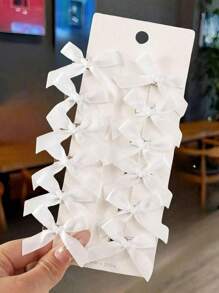 12 件女孩简约甜美迷你蝴蝶结发夹 - 蝴蝶結髮夾 - 查看 5