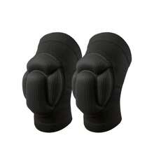 1 pieza/2 piezas Rodilleras protectoras de caparazón de tortuga gruesas para hombres y mujeres en tallas S/M/L/XL, rodilleras negras de espuma con patrón de caparazón de tortuga, gruesas, de 3 cm de grosor y con esponja EVA de alta resiliencia, suaves y transpirables, adecuadas para baile, voleibol, baloncesto, fútbol, tenis, carrera, etc.