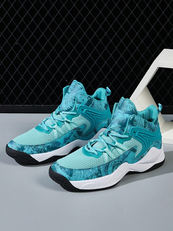 Zapatillas deportivas de baloncesto para mujer, de malla transpirable, ligeras y de suela blanda, de estilo deportivo de alta parte superior