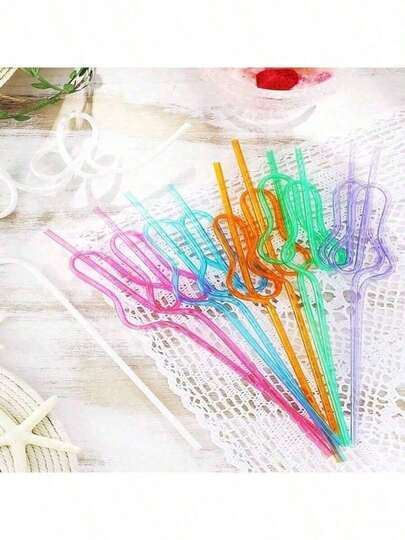 10/20pcs Fun Colored Party Straws, Bachelor Party Decoration Straws, Artistic Plastic Straws, Reusable Plastic Straws, Multiple Colors, Sweet Wedding Party Straws, Ideal Bridal Gifts, Adult Parties, Bars, Nightclubs KTV, Holiday Parties, Adding Vitality To Breakfast Milk Or Juice, Graduation Parties, Birthday Gifts (Random Colors)