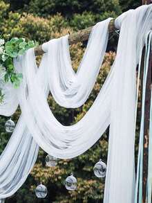 1 pieza de tela de tul DIY, adecuada para costura hecha a mano, tocado de vestido de novia, tutú de ballet, lazos, decoración de boda y talla grande - Blanco - Ver 7