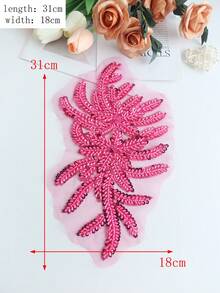 1 件蕾丝绣花网布底缝纫串珠水晶贴片，多种颜色可选，用于服装装饰、DIY 服装配饰、婚纱装饰、刺绣工艺品 - 多色 - 查看 15