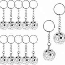 50Pcs Pack Mini Disco Ball Keychain, Shiny Key Chain Ring Bag Backpack Charm Phone Pendant Women Gift Wedding Gift Party Gift, Phone, Party Favors, Daily, Holidays, Parties, WeddingsCar Accessories Bag Charm School, Christmas, Halloween